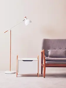 Interiors by Premier Matte White Floor Lamp, Easy to Assemble Bedside Table Light, Eco-friendly Lamp for Table, Living Room