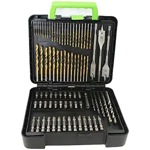 MYLEK 204 Piece Drill Bit And Screwdriver Accessory Set