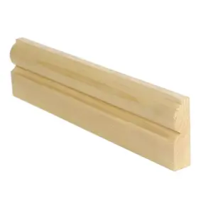 PACK OF 20 (Total 20 Units) - 25mm x 75mm (20mm x 67mm Finish) Torus Softwood Architrave - 2.1m Length