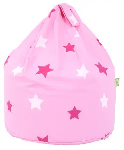 Cotton Pink Stars Bean Bag Large Size