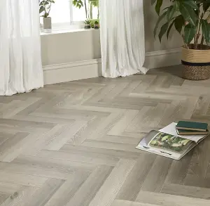 Block Herringbone 12mm Laminate Flooring Aalborg (Box 1.607m2) Free delivery