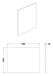 1700mm Edge/Power L Shape Square End Bath Panel - Textured Matt Metallic Slate