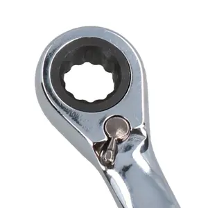 9mm Reversible Cranked Offset Ratchet Combination Spanner Wrench 72 Teeth