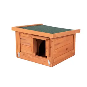 Oypla Wooden Hedgehog House Hibernation Shelter 360x240x400mm