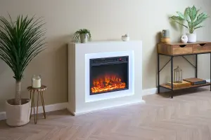 Sureflame Salisbury Electric Fireplace Suite in Pure White, 32 Inch