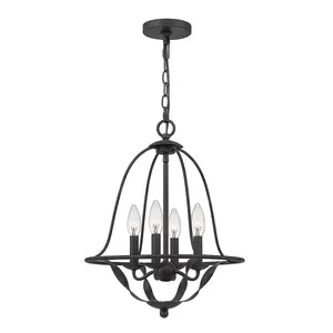 Elstead Quoizel Bradbury Multi Arm Chandelier Grey Ash