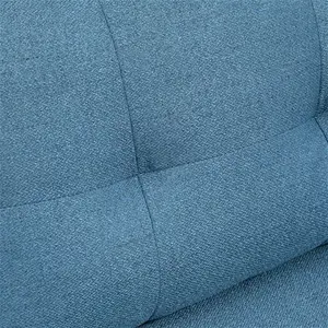 Portland 2 Seater Blue Button Tufted Sofa