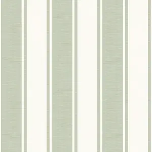 Galerie Italian Classics 4 Green Classic Stripe Embossed Wallpaper