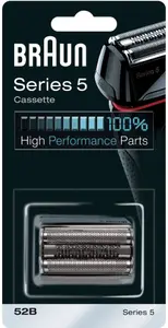 Braun Series 5 Electric Shaver Replacement Head, Easily Attach Your New Shaver Head, Compatible With All Series 5 Electric Shavers, 52B, Black