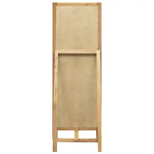 Berkfield Freestanding Mirror 48x46.5x150 cm Solid Oak Wood