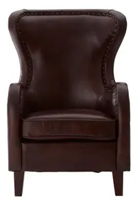 Victor Dark Coffee Leather Armchair