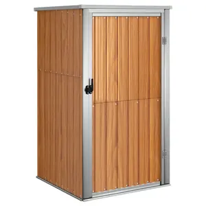 Alizae Garden Tool Shed Brown 88x89x161 cm Galvanised Steel