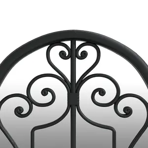 Berkfield Garden Mirror Black 100x45 cm Iron for Outdoor Use