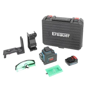 Erbauer 25m Green Cross line self-levelling Laser level