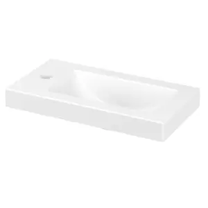 GoodHome Imandra Gloss White Wall-mounted Vanity unit & basin set (H)550mm