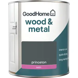 GoodHome Princeton Satin Metal & wood paint, 750ml