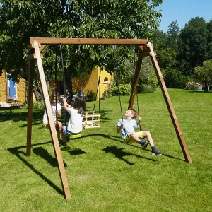 Pierre Infant & Child Triple Wooden Swing Set