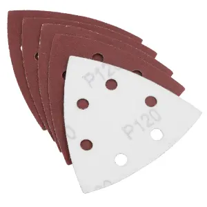 Hook Loop Delta Sanding Abrasive Discs Pads 93mm Triangle 120 Grit Fine 50pc