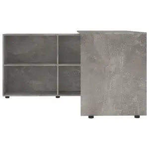 Berkfield Corner Desk Concrete Grey Engineered Wood