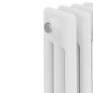 Right Radiators 1800x562 mm Vertical Traditional 3 Column Cast Iron Style Radiator White