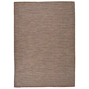 Berkfield Outdoor Flatweave Rug 140x200 cm Brown