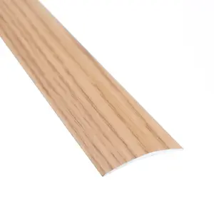 Self-adhesive wood effect aluminium door floor bar edge trim threshold  930mm x 40mm a13 oak