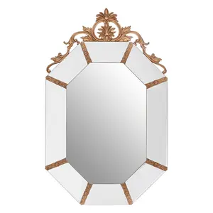 Interiors by Premier Wall Mirror with Gold Resin Frame