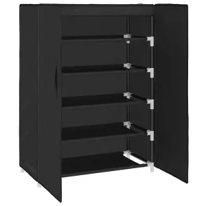 Berkfield Shoe Cabinet Black 60x28x90 cm Fabric