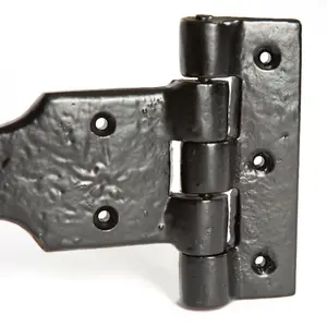 Hammer & Tongs - Fleur De Lis T-Hinge - W310mm - Black