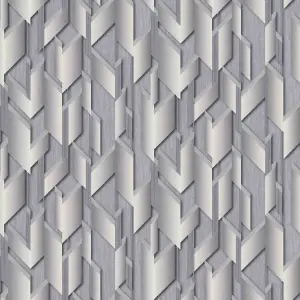 Erismann 3D Geometric Glitter Vinyl Metallic Wallpaper Grey 10145-10