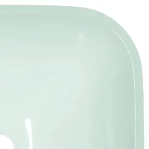 Berkfield Basin Glass 42x42x14 cm White