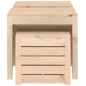 Berkfield 3 Piece Garden Box Set Solid Wood Pine