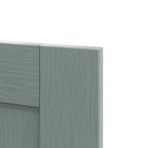 GoodHome Alpinia Matt green wood effect Shaker Highline Cabinet door (W)250mm (H)715mm (T)18mm