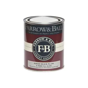 Farrow & Ball Interior Paean black Gloss Metal & wood paint, 750ml