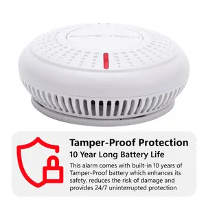 SAFE-TECH Interlinked Smoke Alarm With 10 Years Tamperproof Battery