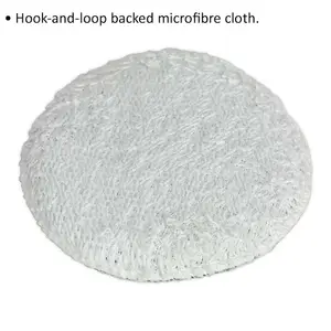 Hook and Loop Backed Microfibre Cloth - 75mm Diameter - Polishing & Buffing