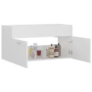 Berkfield Sink Cabinet White 90x38.5x46 cm Engineered Wood