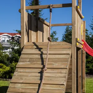 Shire Adventure Peaks Fortress 3 Climbing Tower with Swing, Slide Climbing Rope and Rock Wall