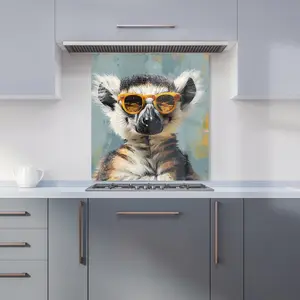 Lemur In Glasses Kitchen Splashback