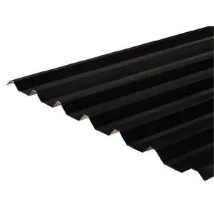 PACK OF 20 (Total 20 Units) - 0.7mm Thick Metal Roof Sheet (34/1000 Box Profile) - Black - 1000mm (W) x 2500mm (L)