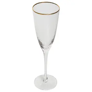 Set of 4 Champagne Flutes TOPAZ Transparent