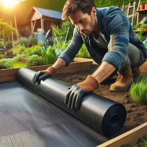 1m by 50m Dihl Weed Membrane Roll Black Polypropylene Weed Membrane