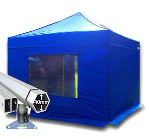 3m x 3m Extreme 40 Instant Shelter Pop Up Gazebos Frame, Canopy & Sides - Royal Blue