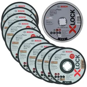 Bosch Professional X-LOCK Standard Straight Cutting Wheel for Inox - 10x125x1x22.23mm - WA 60 T BF