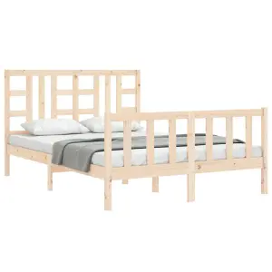 Berkfield Bed Frame with Headboard 140x200 cm Solid Wood