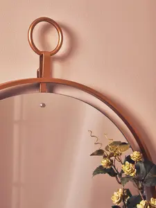 Interiors by Premier Minimalist Wall Mirror With Ring, Versatile Round Shaped Wall Mirror, Compact And Lightweight Wall Mirror