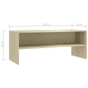 Berkfield TV Cabinet Sonoma Oak 100x40x40 cm Engineered Wood