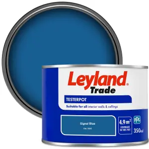 Leyland Trade Vinyl Matt Walls & Ceilings Emulsion Paint Signal Blue (RAL 5005) 350ml Tester