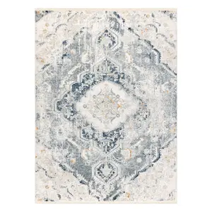 DISTIN 0816A blue / light green / white modern carpet - Ornament, vint 200x290 cm