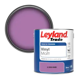 Leyland Trade Vinyl Matt Walls & Ceilings Emulsion Paint (S 2050-R40B) 2.5L